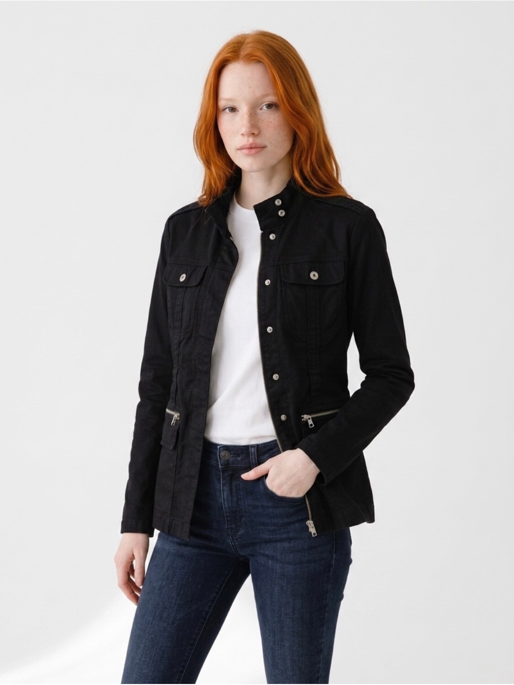 PARASUCO Y2K DENIM CULT LINEN COTTON STRETCH DENIM BLACK WAXED PRISTINE COND